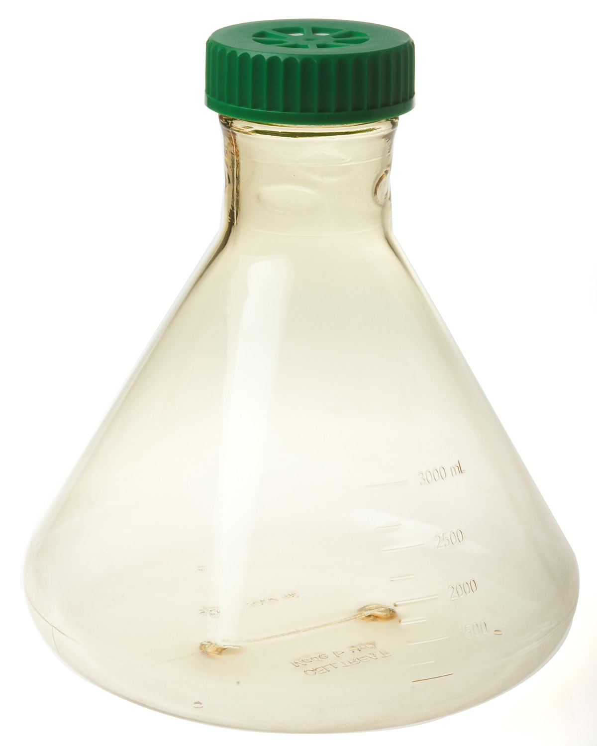 CELLTREAT 3L Fernbach Flask, Vent Cap, Plain Bottom, Sterile, 1 per Bag, 4 per Case